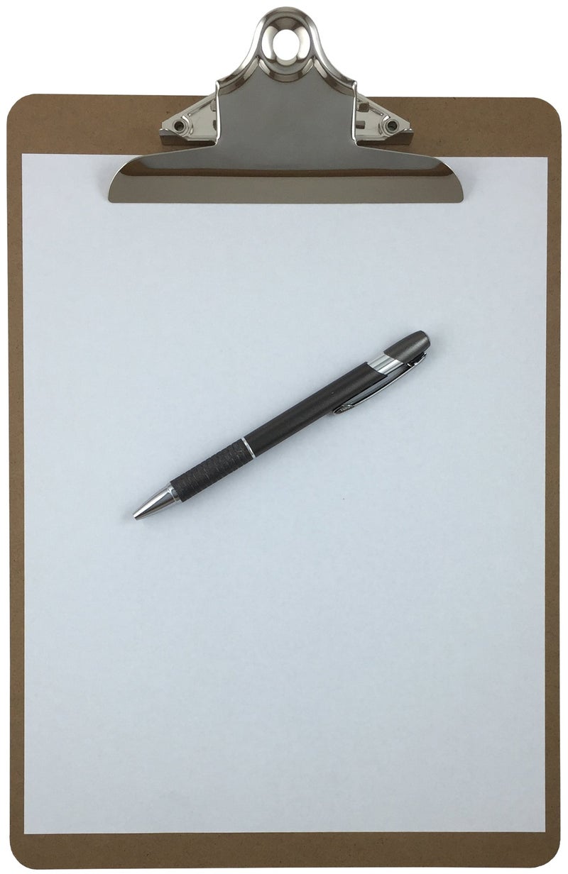 Trade Quest Letter Size Clipboards 9'' x 12.5'' Standard Clip Hardboard (Pack of 12) - Image 3